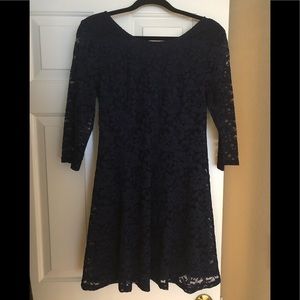 Navy Blue Lace Dress